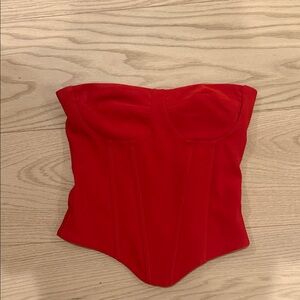 PRINCESS POLLY Red Strapless Corset Top